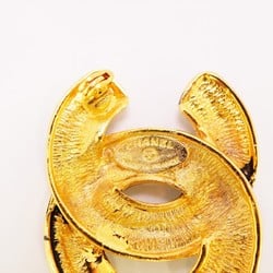 Chanel Brooch Coco Mark Matelasse GP Plated Gold Ladies