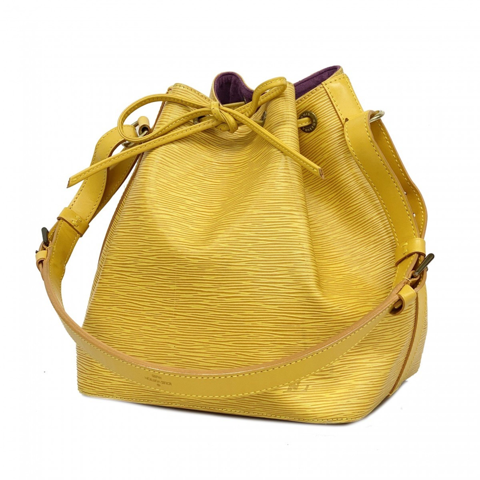 Louis Vuitton Shoulder Bag Epi Petit Noe M44109 Jaune Ladies