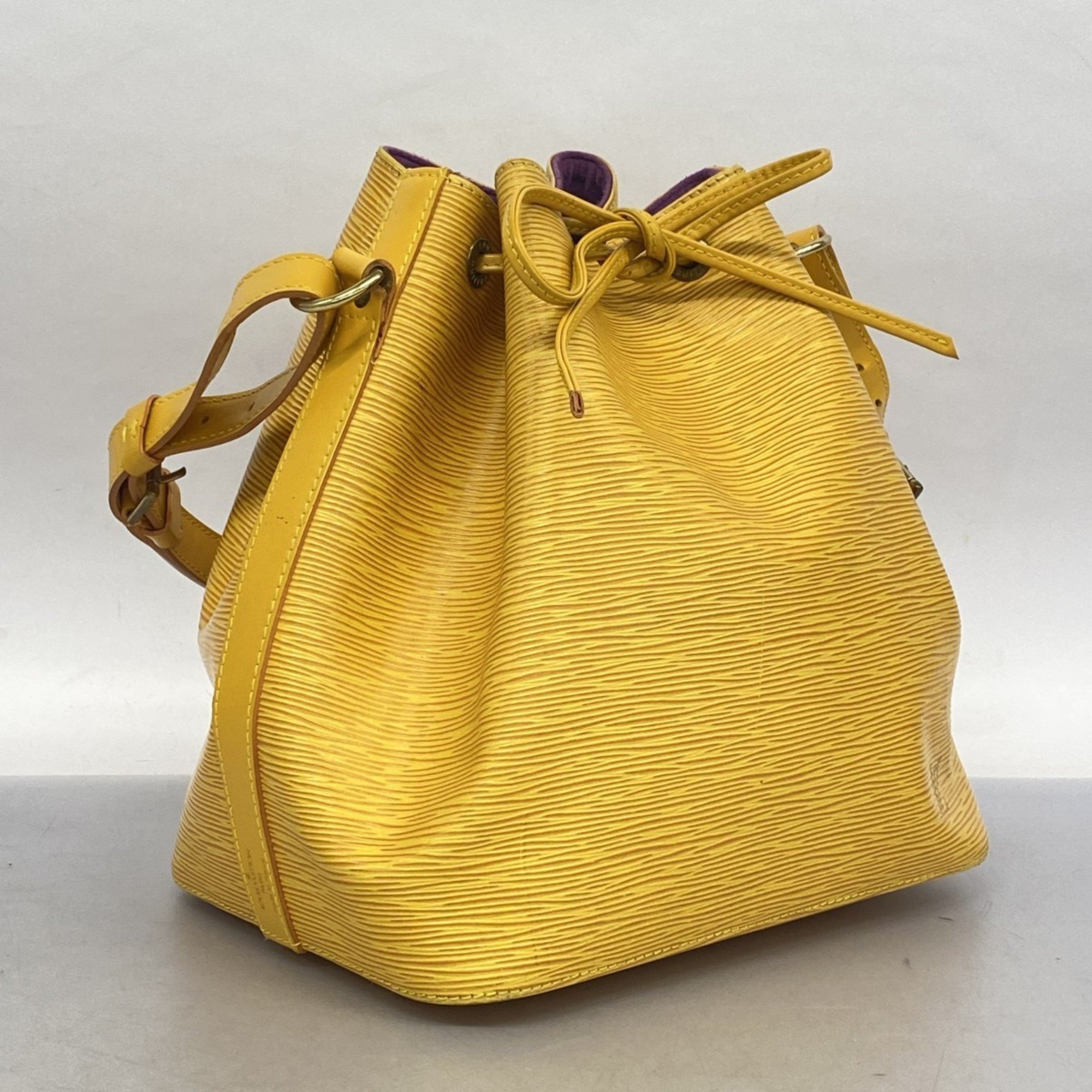 Louis Vuitton Shoulder Bag Epi Petit Noe M44109 Jaune Ladies