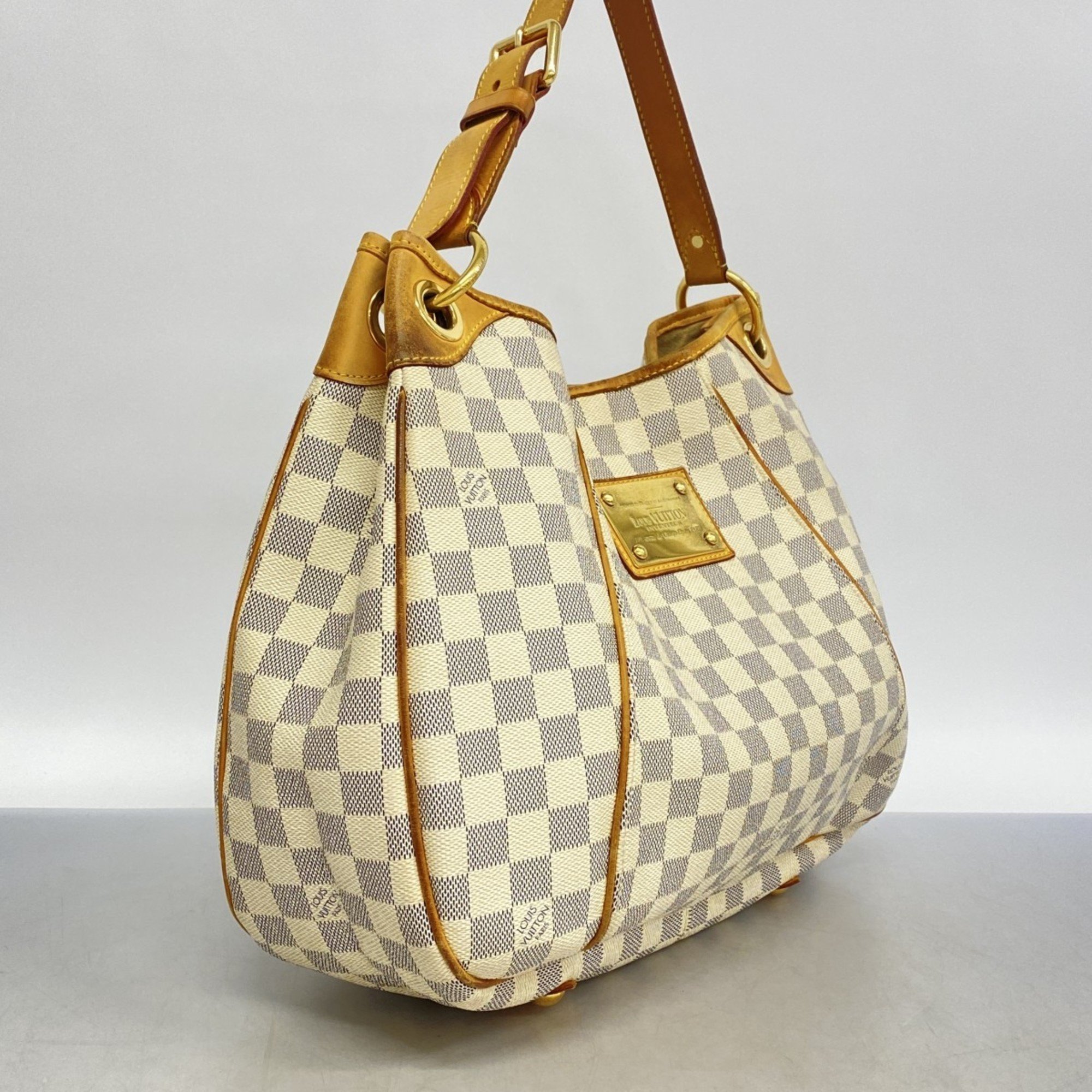 Louis Vuitton Shoulder Bag Damier Azur Galliera PM N55215 White Women's