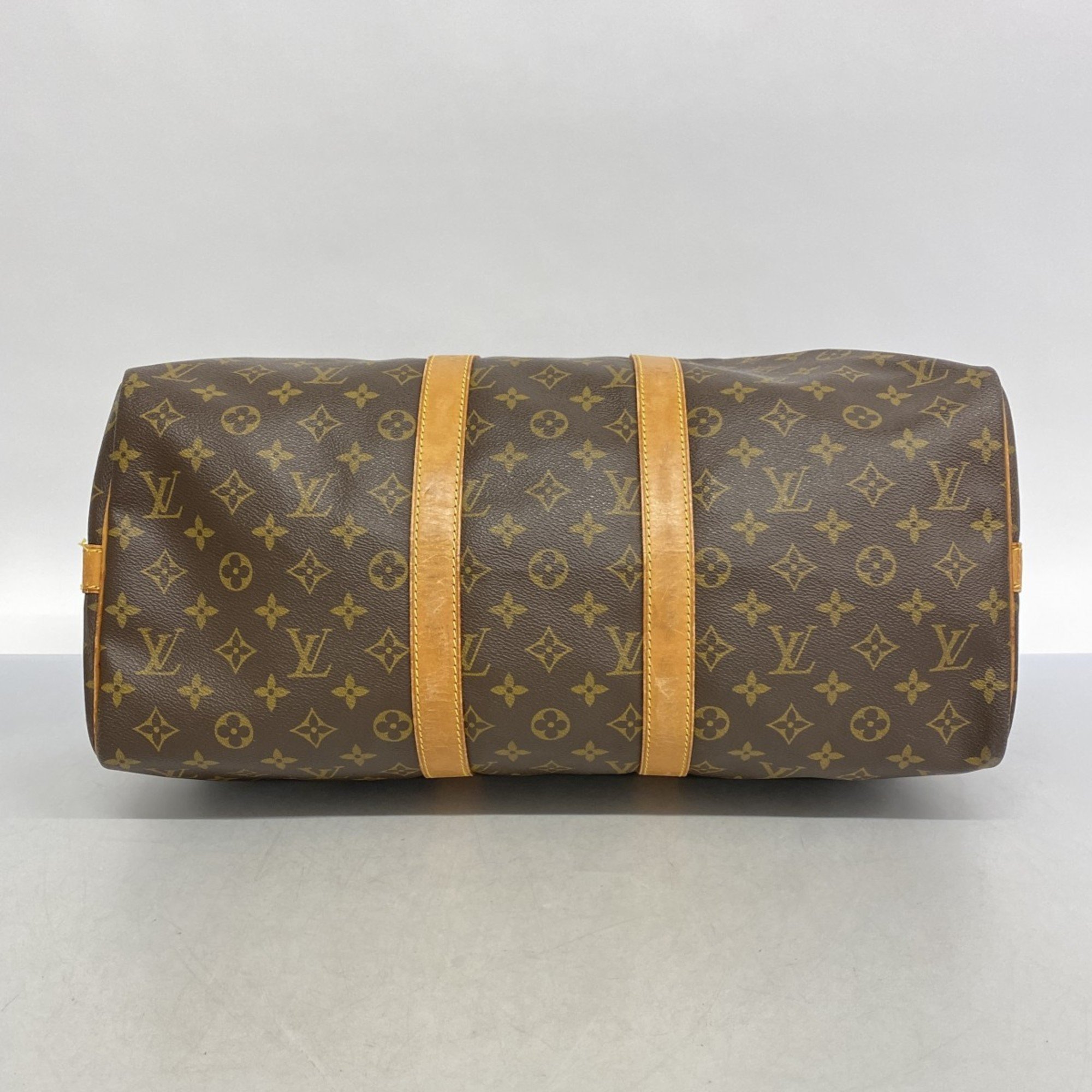 Louis Vuitton Boston Bag Monogram Keepall Bandouliere 45 M41418 Brown Men's Women's