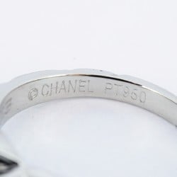 Chanel Ring Matelasse 1PD Diamond Pt950 Platinum Size 9.5 Ladies