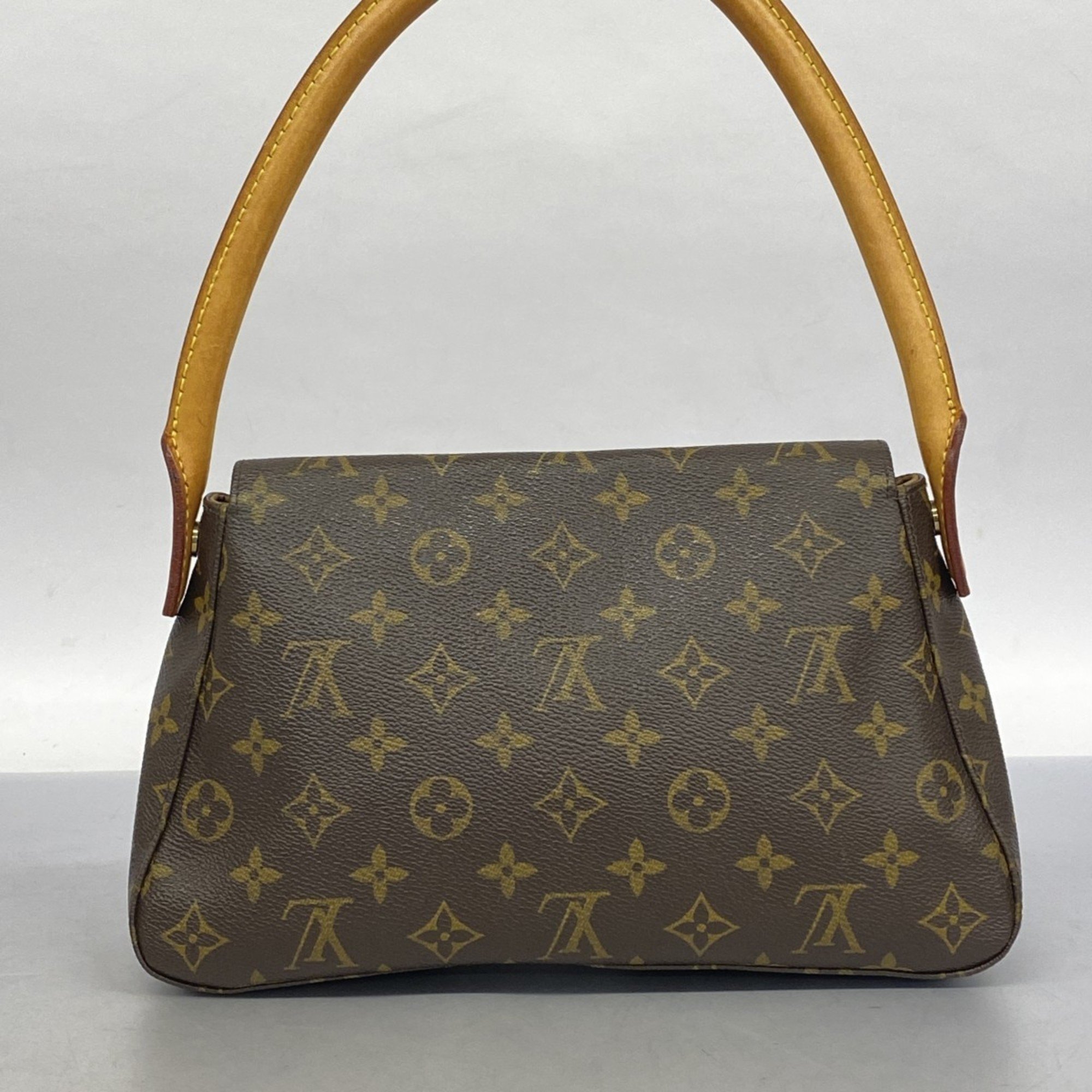 Louis Vuitton Shoulder Bag Monogram Looping M51147 Brown Ladies