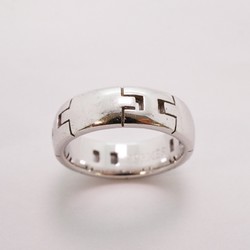 Hermes Ring Hercules K18WG White Gold #48 Ladies