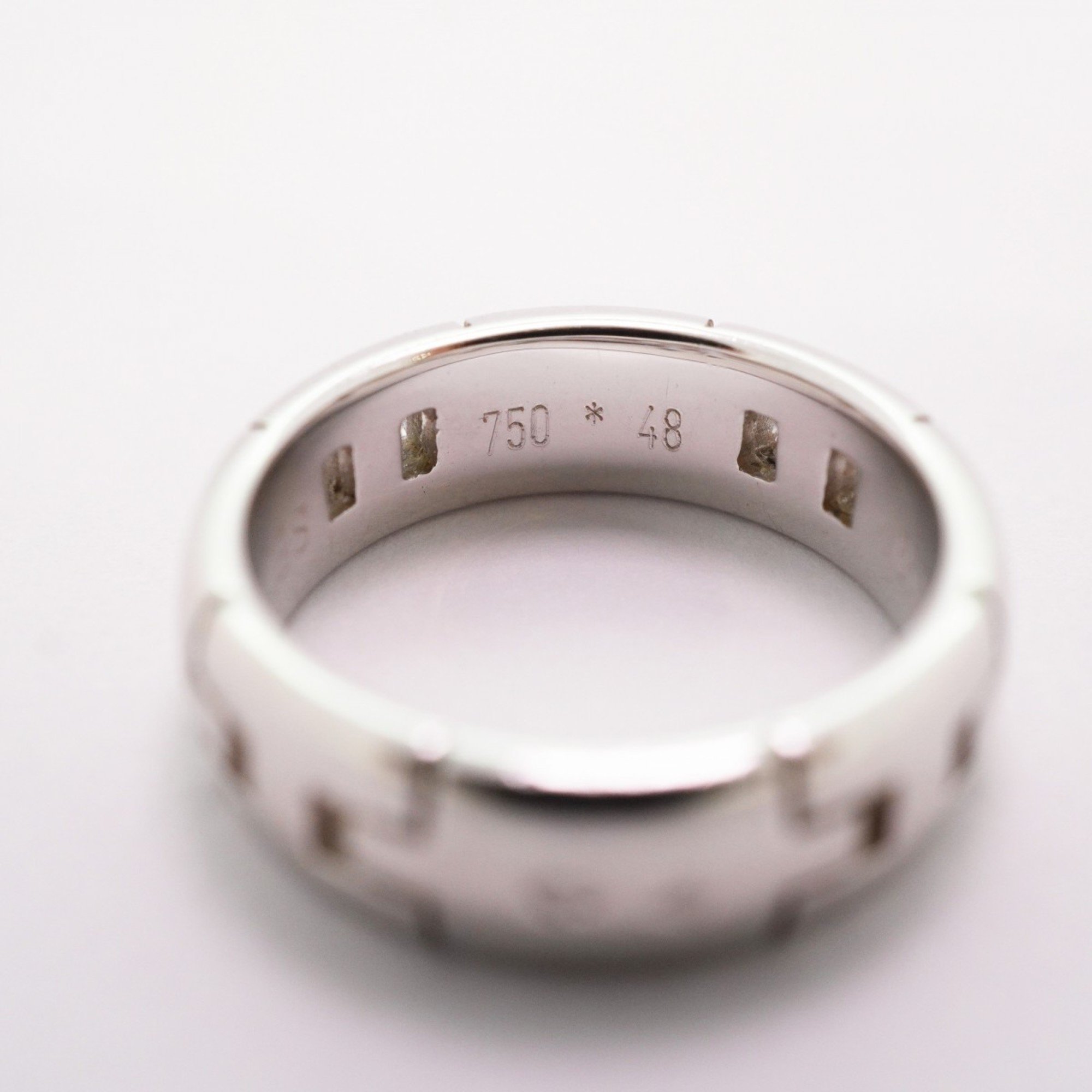 Hermes Ring Hercules K18WG White Gold #48 Ladies