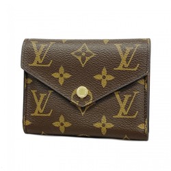 Louis Vuitton Tri-fold Wallet Monogram Portefeuille Victorine M62472 Brown Women's