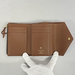 Louis Vuitton Tri-fold Wallet Monogram Portefeuille Victorine M62472 Brown Women's