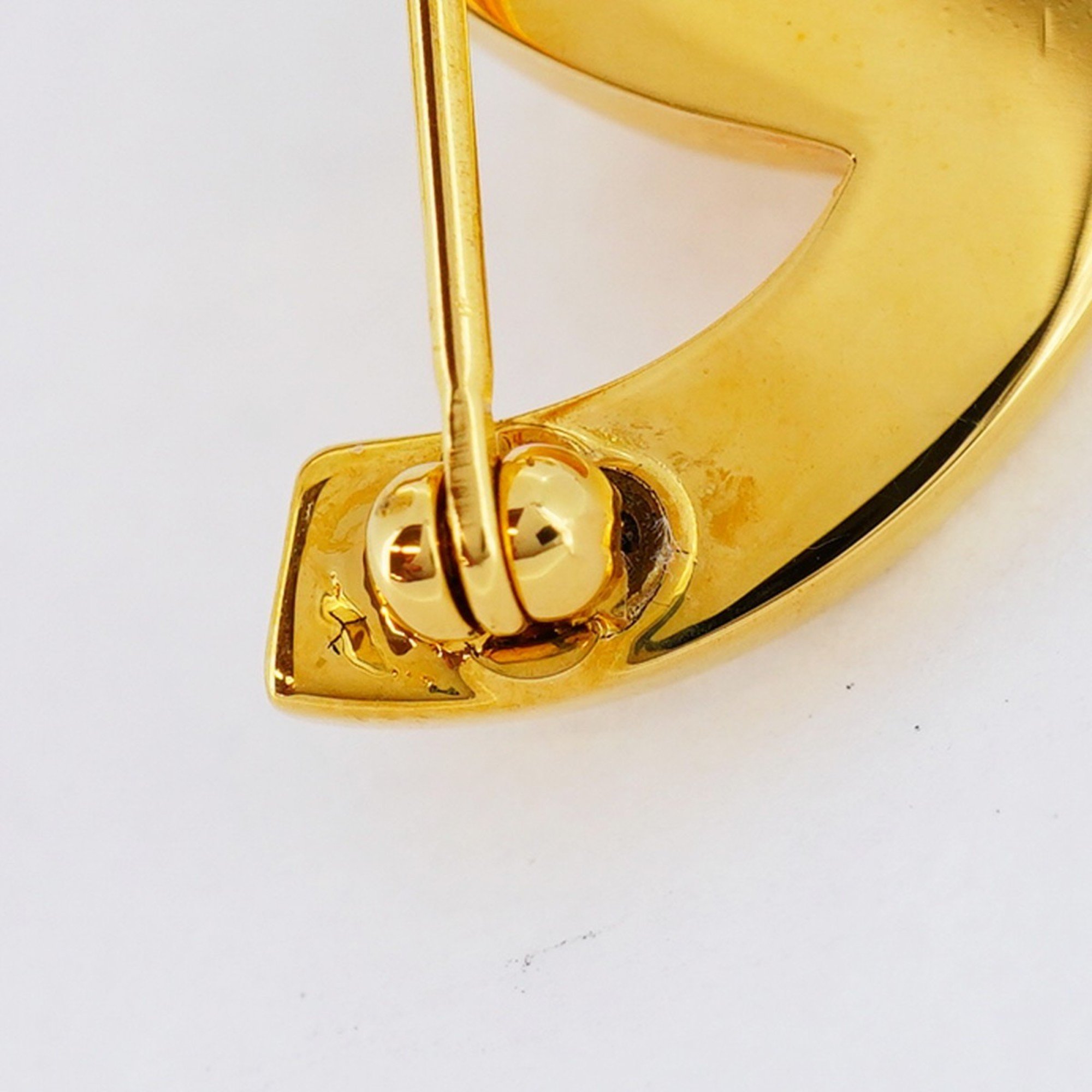 Chanel Brooch Turn Lock GP Plated Gold Ladies