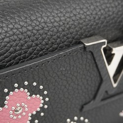 Louis Vuitton Handbag Taurillon Capucines PM Noir Flower Studs Ladies