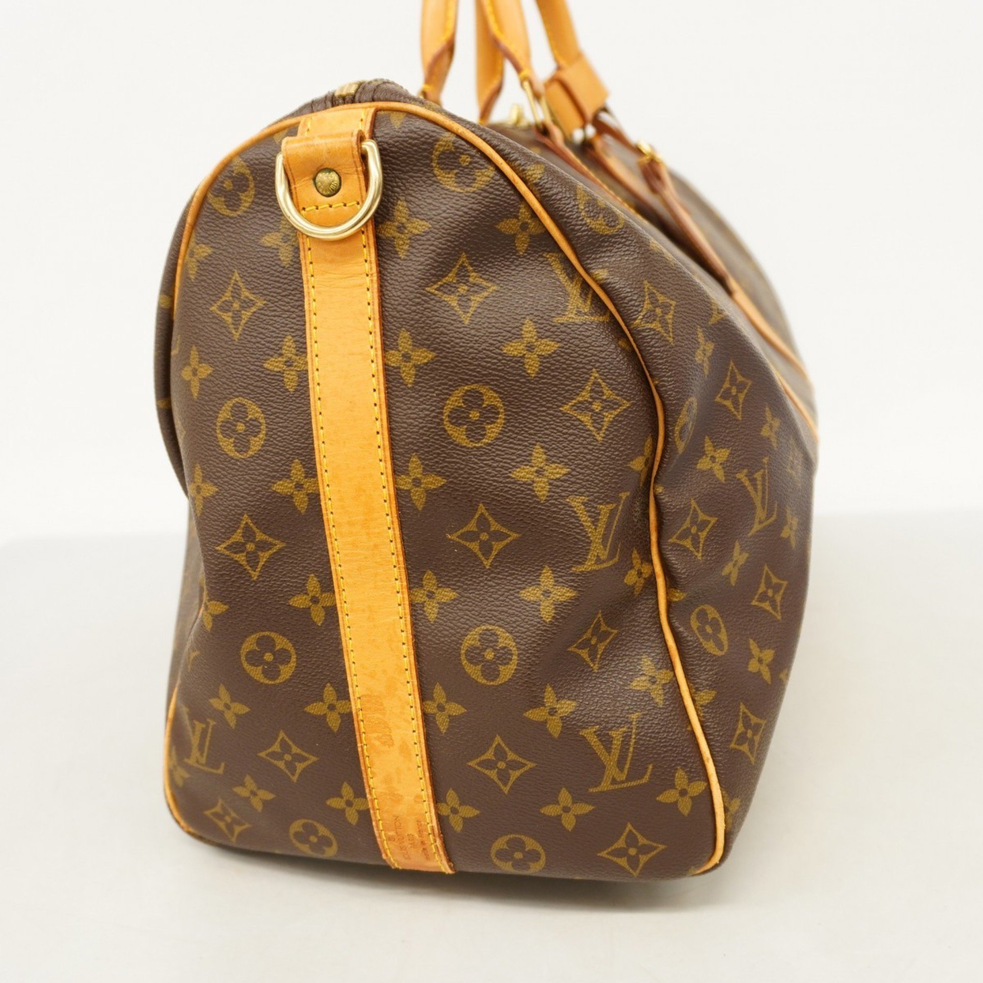 Louis Vuitton Boston Bag Monogram Keepall Bandouliere 50 M41416 Brown Men's Women's