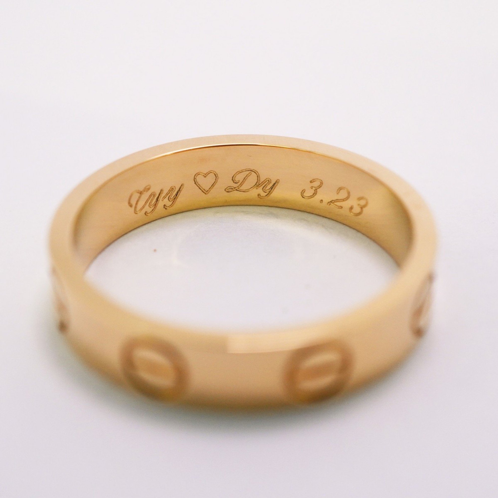 Cartier Ring Love K18YG Yellow Gold #47 Ladies