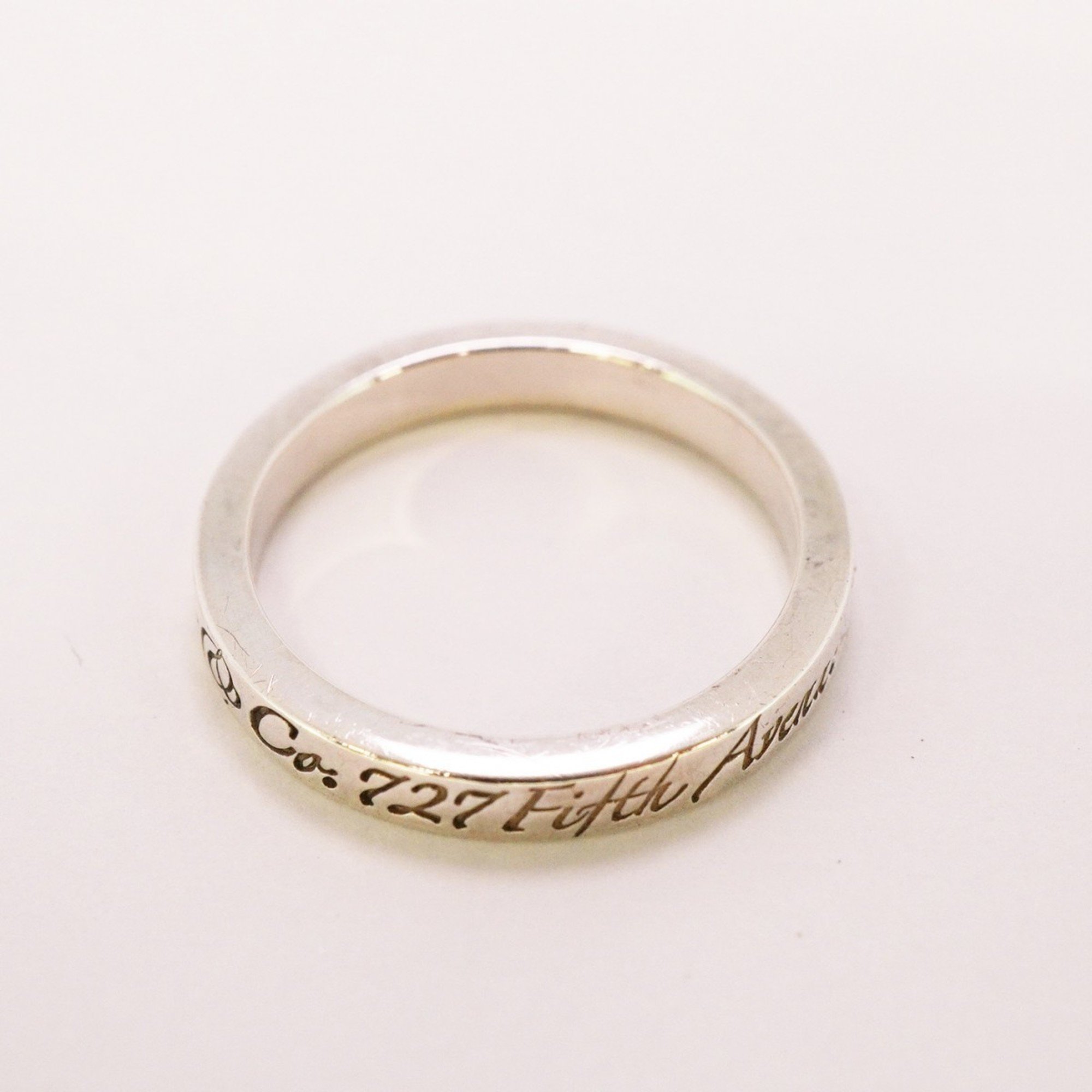 Tiffany Ring Notes Narrow Silver 925 Size 10 Ladies