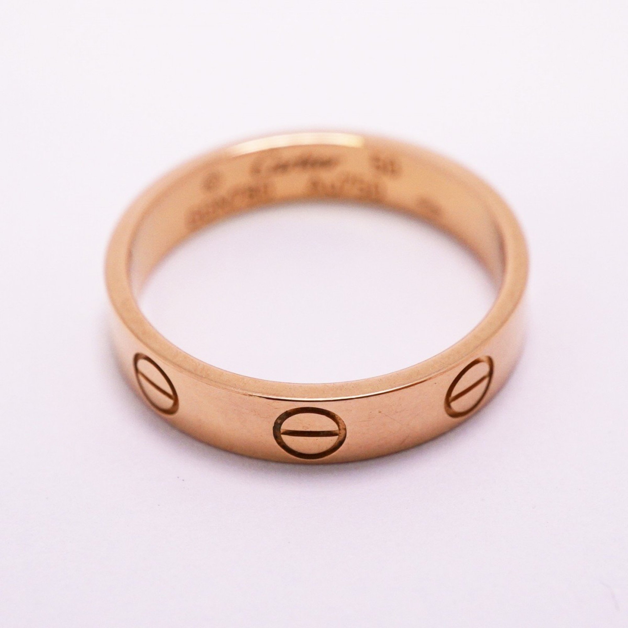 Cartier Ring Love K18PG Pink Gold #50 Ladies