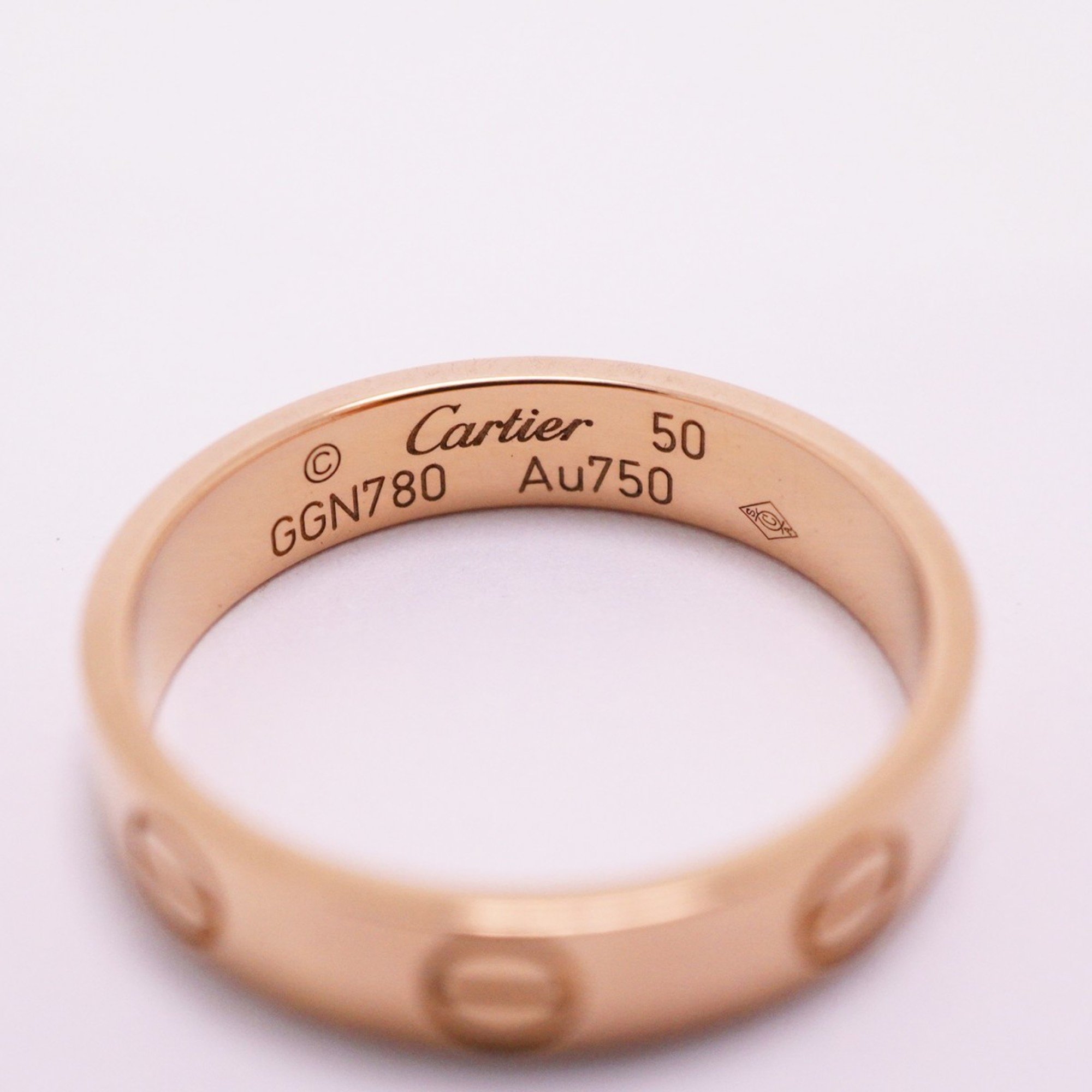 Cartier Ring Love K18PG Pink Gold #50 Ladies