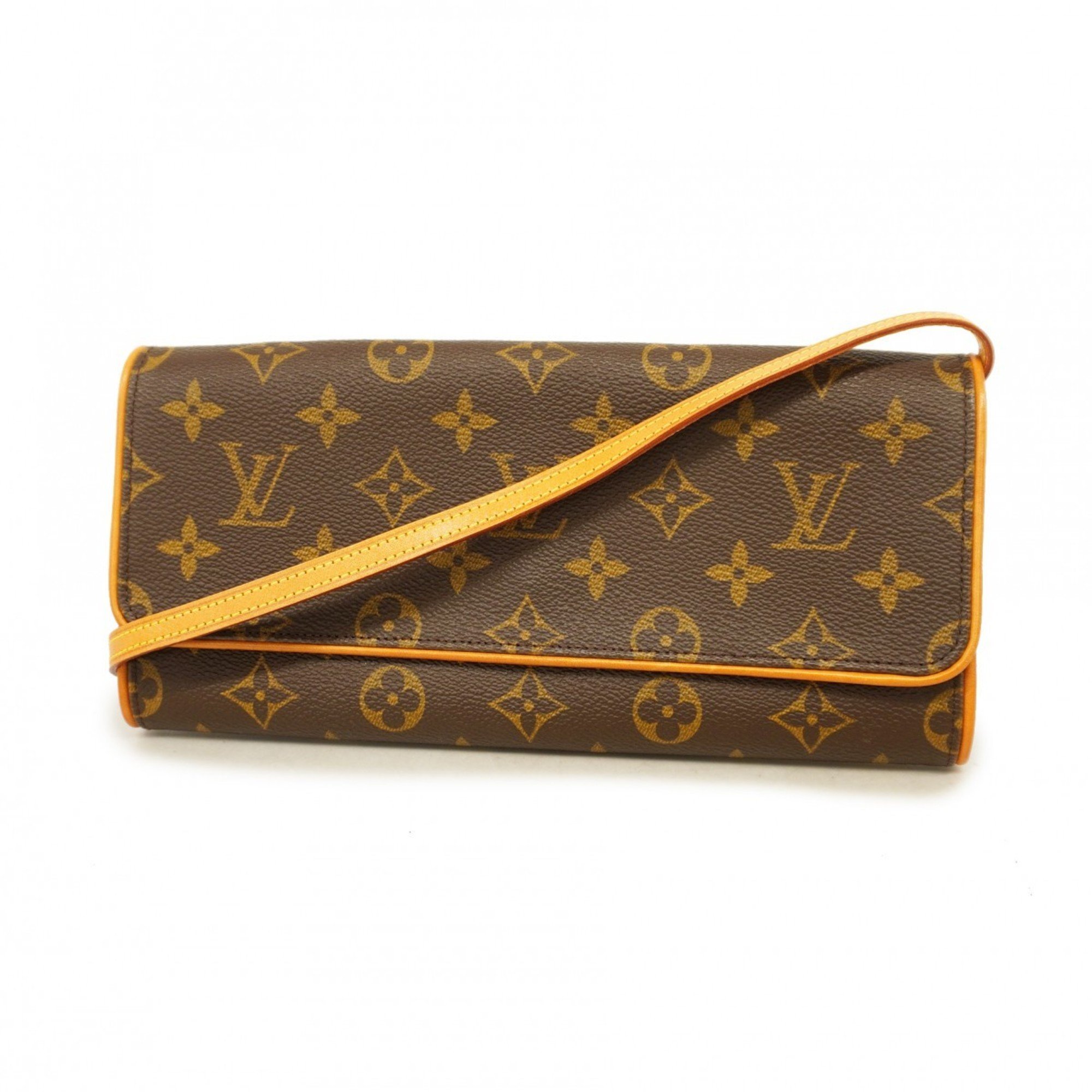 Louis Vuitton Shoulder Bag Monogram Pochette Twin GM M51852 Brown Women's