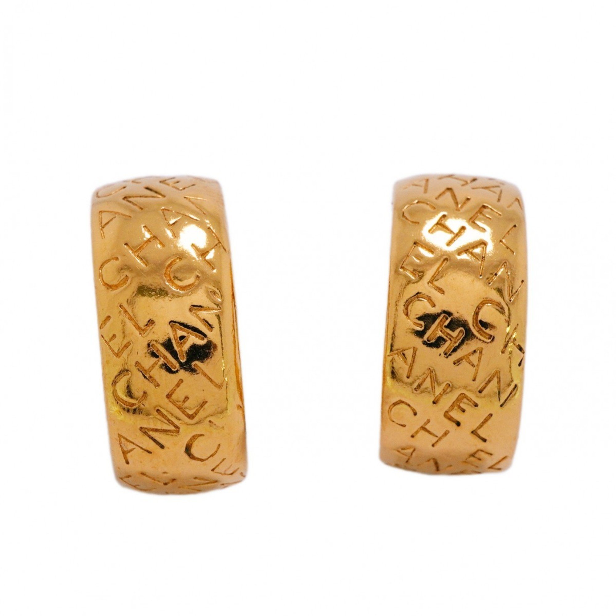 Chanel Earrings GP Plated Gold Ladies