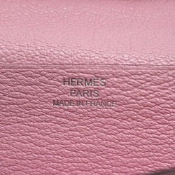 Hermes Long Wallet Bearn Soufflet Rose Sakura Chevre Mysore D Stamp HERMES