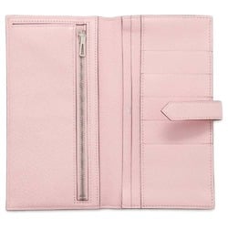 Hermes Long Wallet Bearn Soufflet Rose Sakura Chevre Mysore D Stamp HERMES