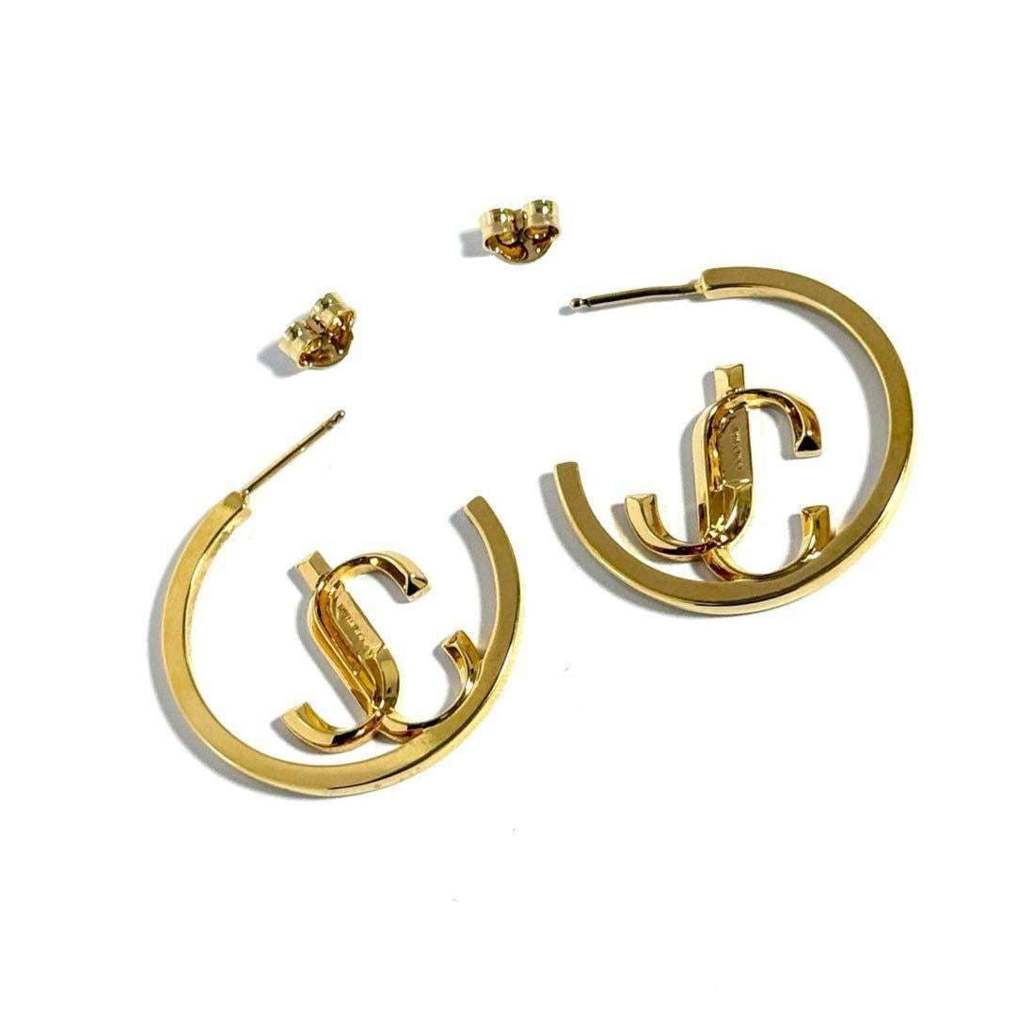 JIMMY CHOO Women's JC Monogram Hoop Earrings