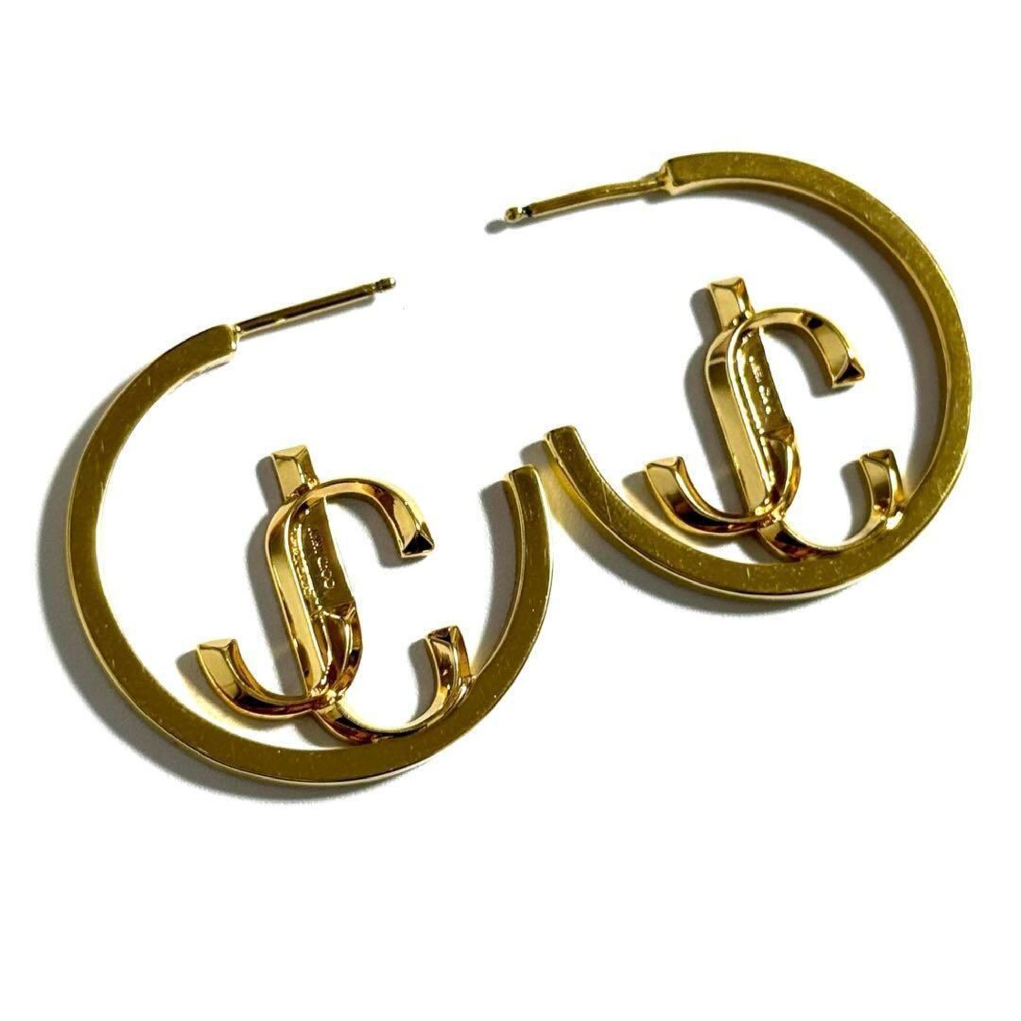 JIMMY CHOO Women's JC Monogram Hoop Earrings