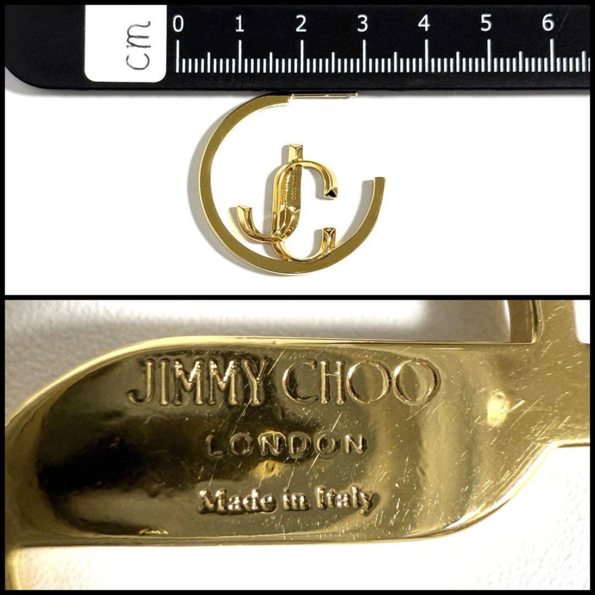 JIMMY CHOO Women's JC Monogram Hoop Earrings