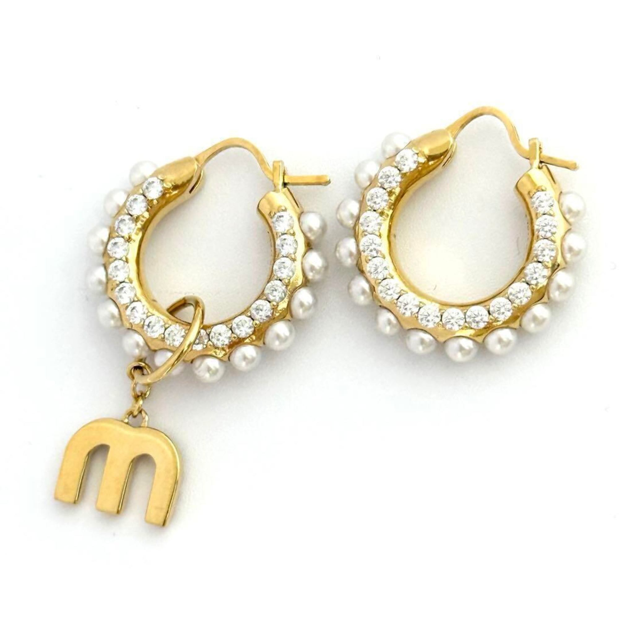 Miu Miu Miu Women's Hoop Asymmetric Drop Earrings