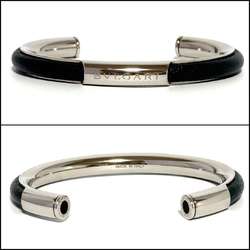 BVLGARI Men's Bulgari Man Leather Bracelet Bangle