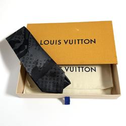 Louis Vuitton Men's Tie LV Portrait Black Monogram Silk