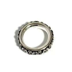 GUCCI Men's and Women's Interlocking G Floral Ring, Silver