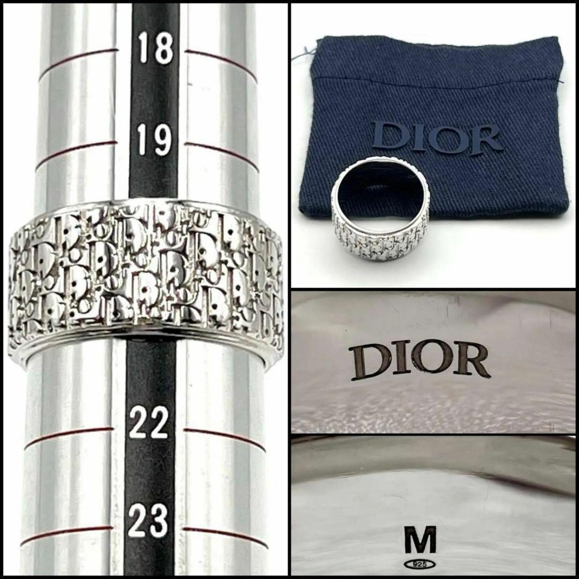 Christian Dior Dior Men's Silver Ring Oblique