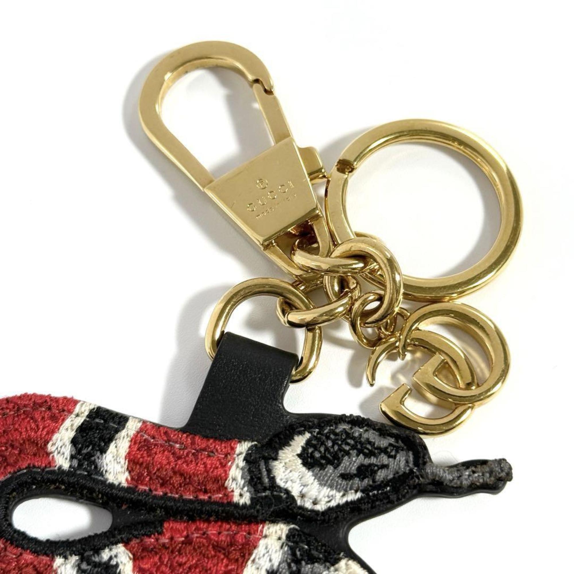 GUCCI Men's and Women's Snake Charm Key Holder Ring