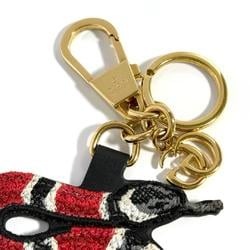 GUCCI Men's and Women's Snake Charm Key Holder Ring