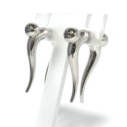 Balenciaga Men's and Women's Force Double Horn Earrings in Silver 925