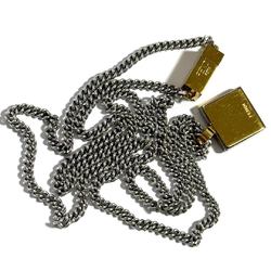 FENDI Men's Necklace Pendant Palladium & Gold Color