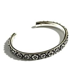 GUCCI Women's Bracelet Bangle Floral Silver