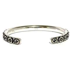 GUCCI Women's Bracelet Bangle Floral Silver