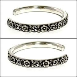 GUCCI Women's Bracelet Bangle Floral Silver