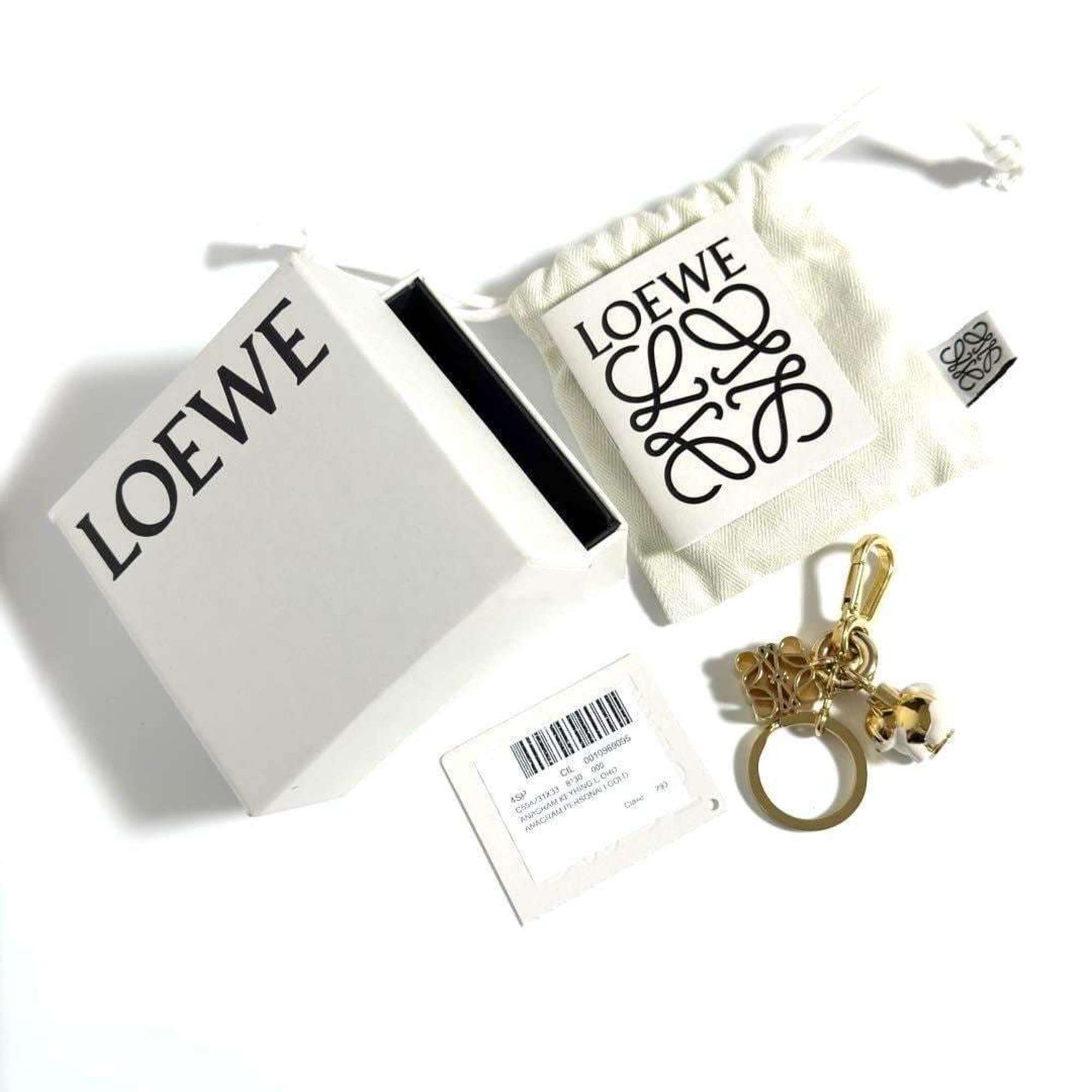 LOEWE Women's Anagram Personalized Key Ring Holder Charm