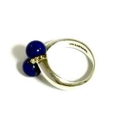 Tiffany Women's Silver Gold Lapis Lazuli Combination Ring