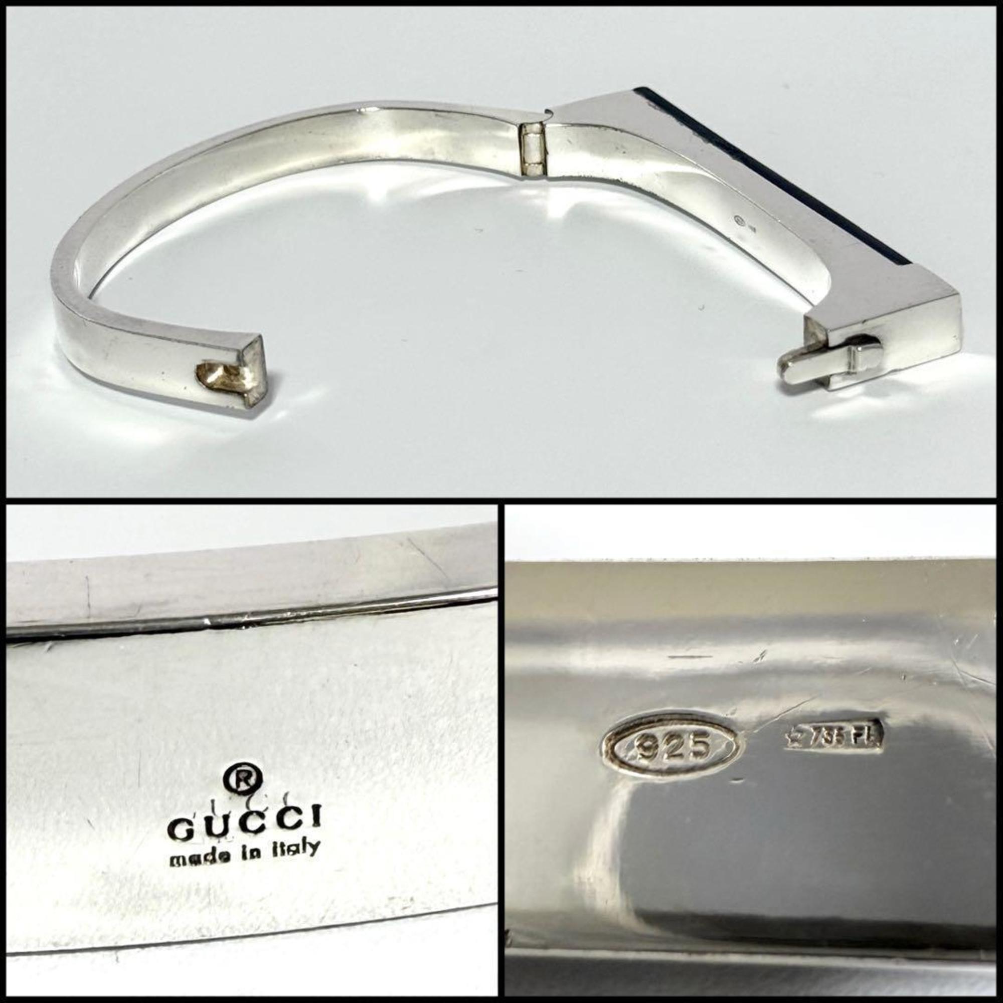 GUCCI Men's and Women's Bangle Bracelet Silver