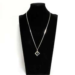 Christian Dior Dior Men's CD Diamond Pendant Necklace Silver