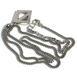 Christian Dior Dior Men's CD Diamond Pendant Necklace Silver