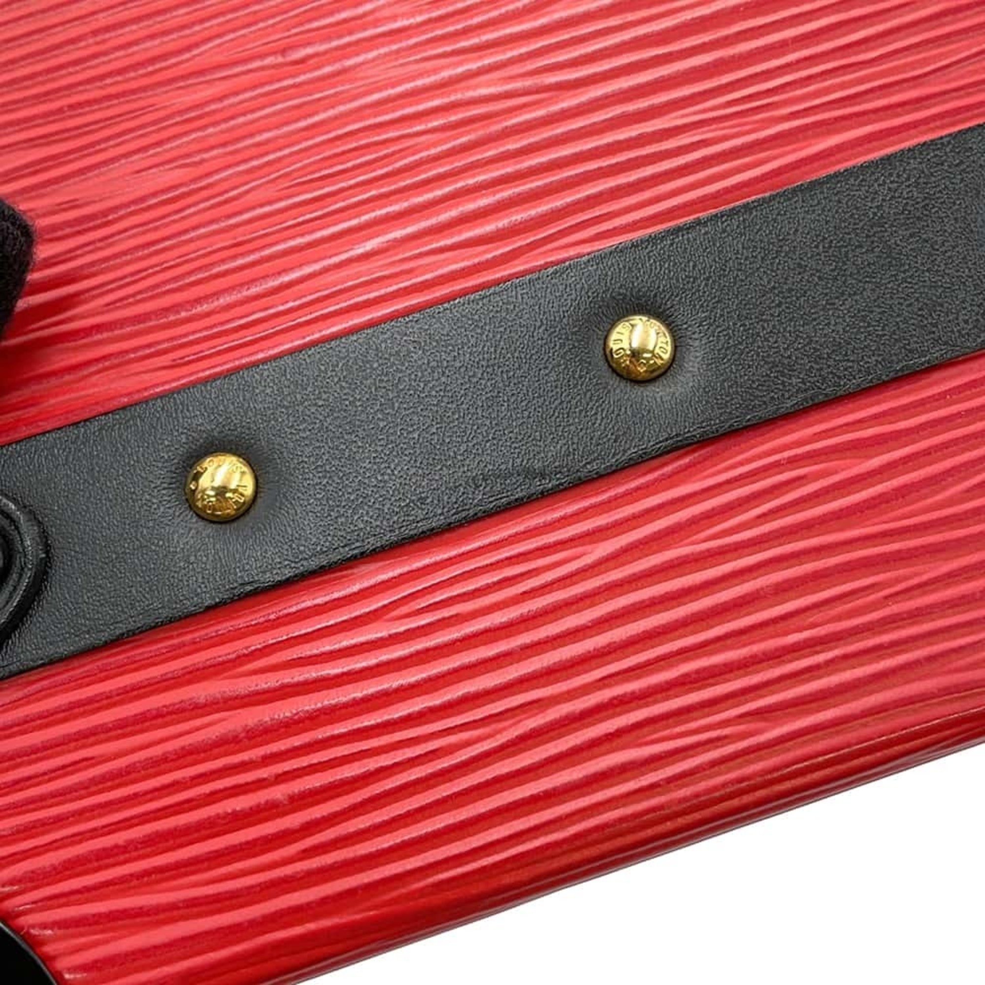 Louis Vuitton Shoulder Bag Epi Petite Malle M54651 LOUIS VUITTON Trunk Red Black