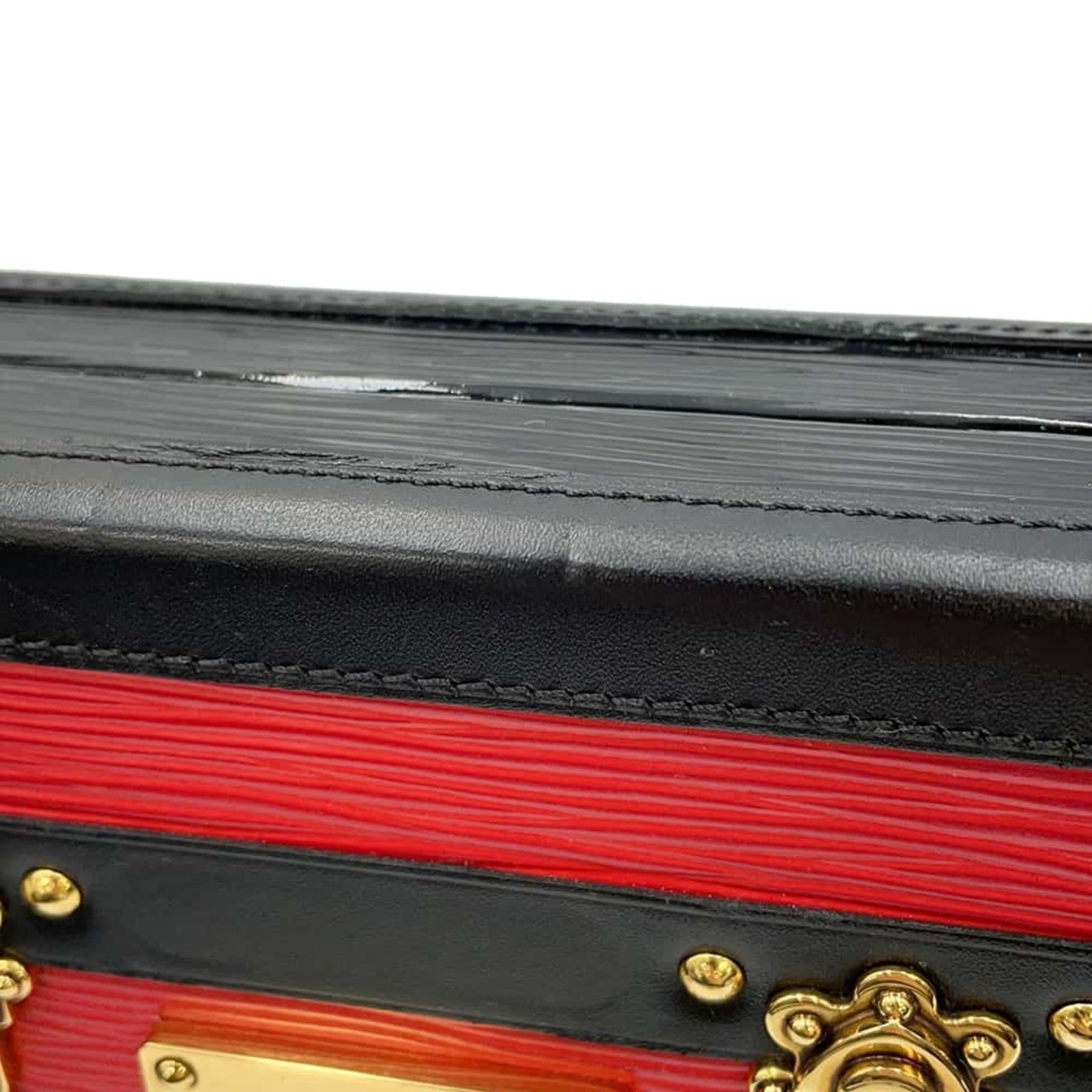 Louis Vuitton Shoulder Bag Epi Petite Malle M54651 LOUIS VUITTON Trunk Red Black