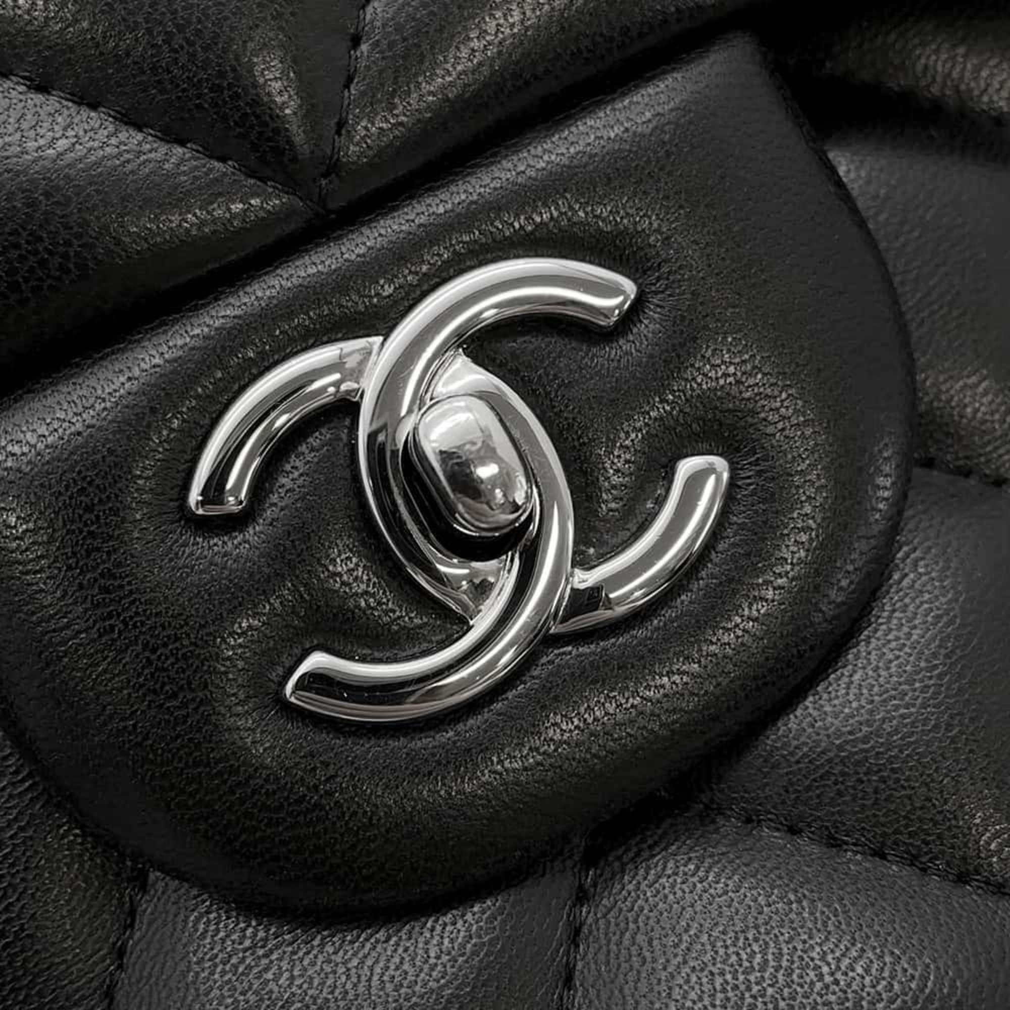 Chanel Chain Shoulder Bag Matelasse 30 Lambskin Coco Mark A58600 CHANEL Black