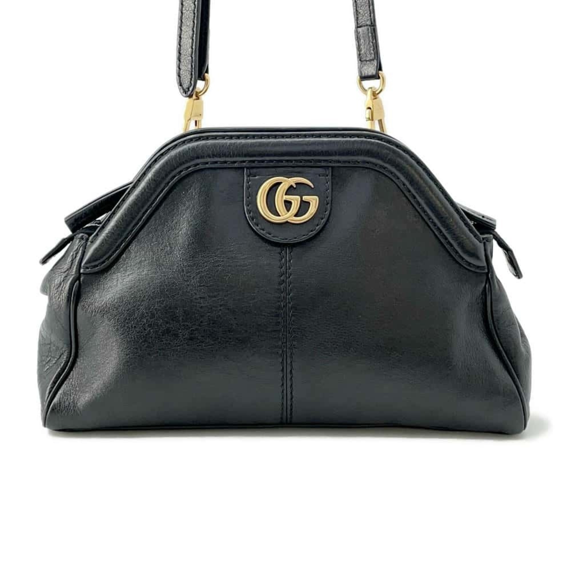 Gucci Shoulder Bag Liber Small Leather 524620 GUCCI Clutch Black