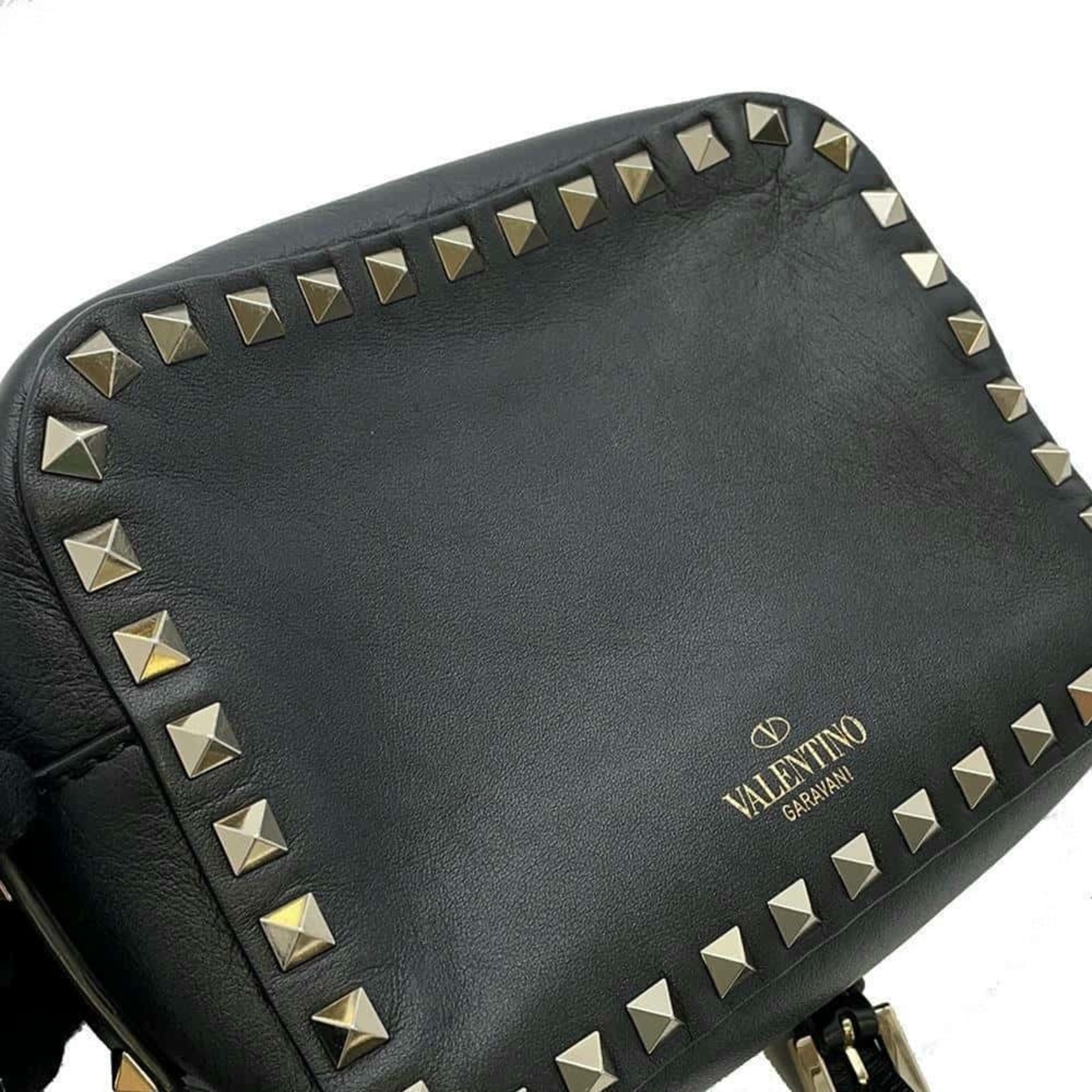 Valentino Garavani Shoulder Bag Rockstud Leather 3W2B0809VSF VALENTINO Black