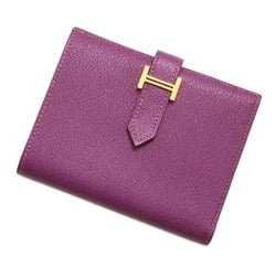 Hermes Bi-fold Wallet Bearn Compact Cyclamen Chevre Mysore □H Stamp