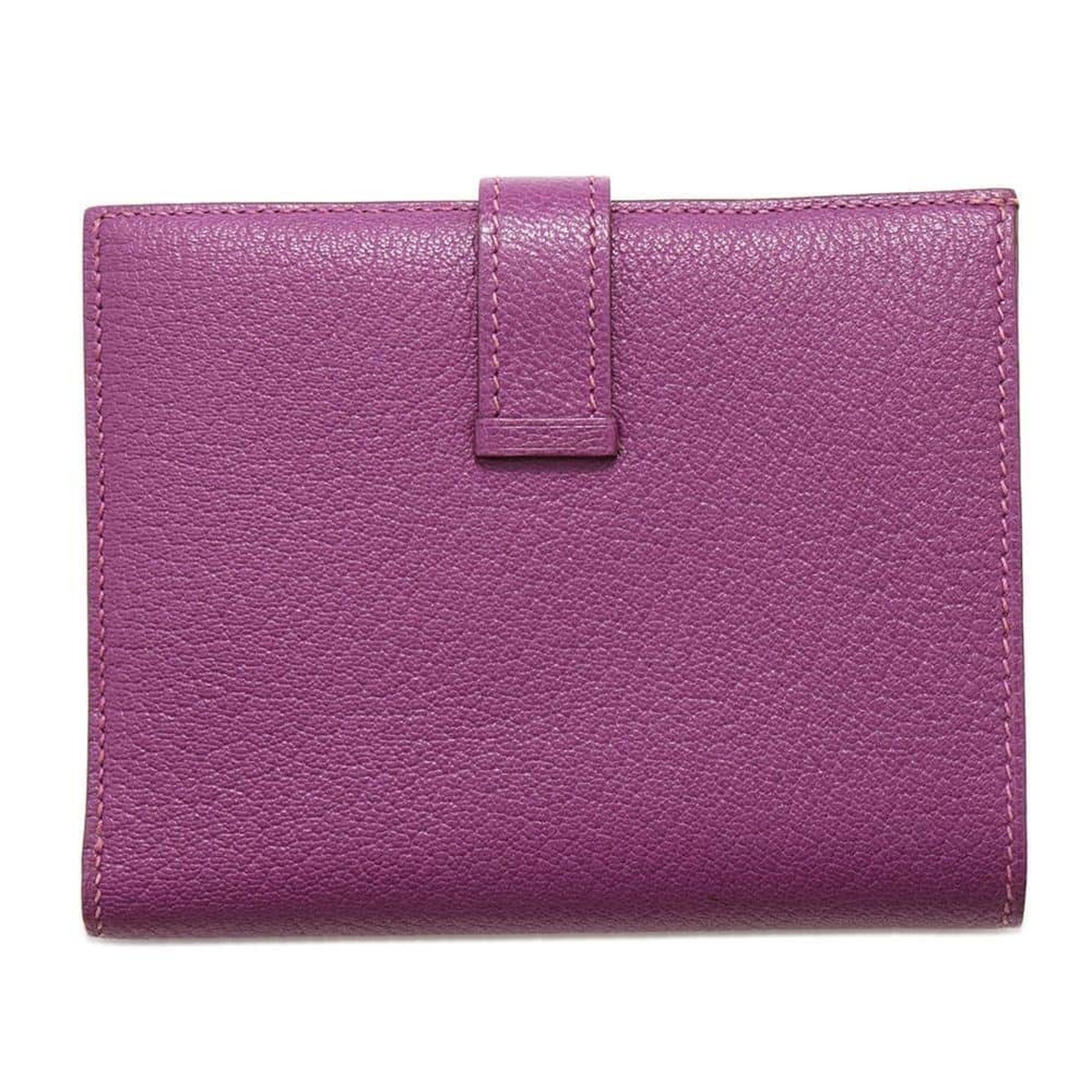 Hermes Bi-fold Wallet Bearn Compact Cyclamen Chevre Mysore □H Stamp