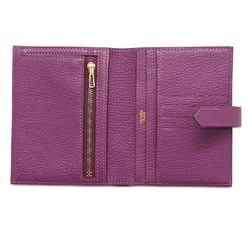 Hermes Bi-fold Wallet Bearn Compact Cyclamen Chevre Mysore □H Stamp